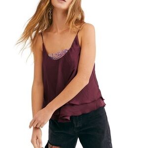 Free People Turn It On  Vetiver Bloom Camisole